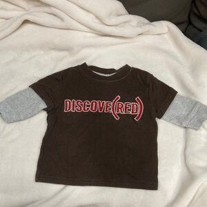 GAP Brown and Gray Long Sleeve Tee